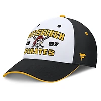 Men's Fanatics Black/White Pittsburgh Pirates Jammed Structured Flex Hat