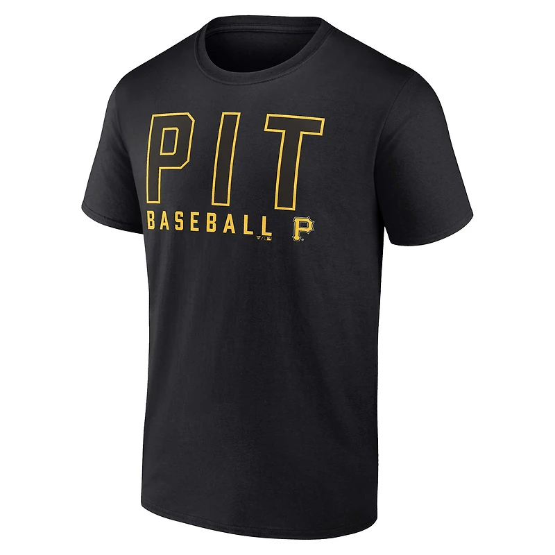 Men's Fanatics Black/White Pittsburgh Pirates Two-Pack Combo T-Shirt Set
