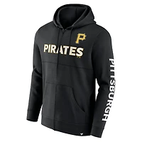 Sweat à capuche entièrement zippé Fanatics Black Pittsburgh Pirates Ace pour hommes