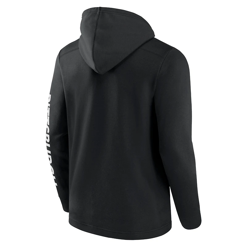 Sweat à capuche entièrement zippé Fanatics Black Pittsburgh Pirates Ace pour hommes