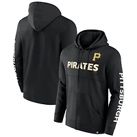 Sweat à capuche entièrement zippé Fanatics Black Pittsburgh Pirates Ace pour hommes