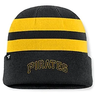 Bonnet en tricot à revers Fanatics Black Pittsburgh Pirates Baseline pour homme
