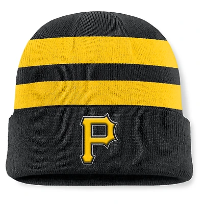Bonnet en tricot à revers Fanatics Black Pittsburgh Pirates Baseline pour homme