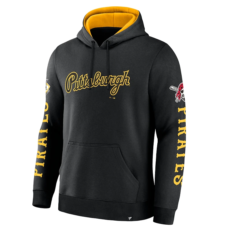 Sweat à capuche en polaire Big City Legacy des Pirates de Pittsburgh pour homme, noir, Fanatics