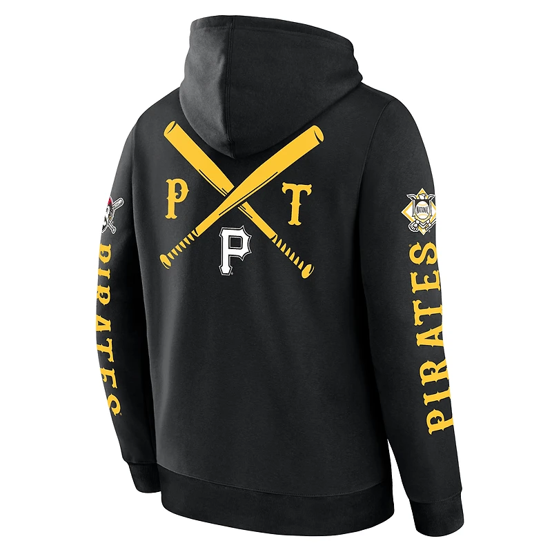 Men's Fanatics  Black Pittsburgh Pirates Big City Legacy Fleece Pullover Hoodie