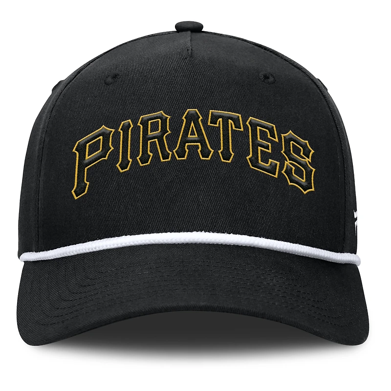 Men's Fanatics Black Pittsburgh Pirates Clubhouse Foul Ball A-Frame Adjustable Hat
