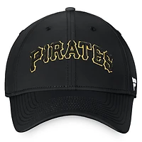 Casquette Fanatics noire Pittsburgh Pirates Core Flex pour hommes