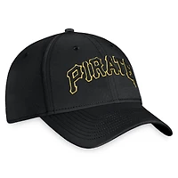 Casquette Fanatics noire Pittsburgh Pirates Core Flex pour hommes