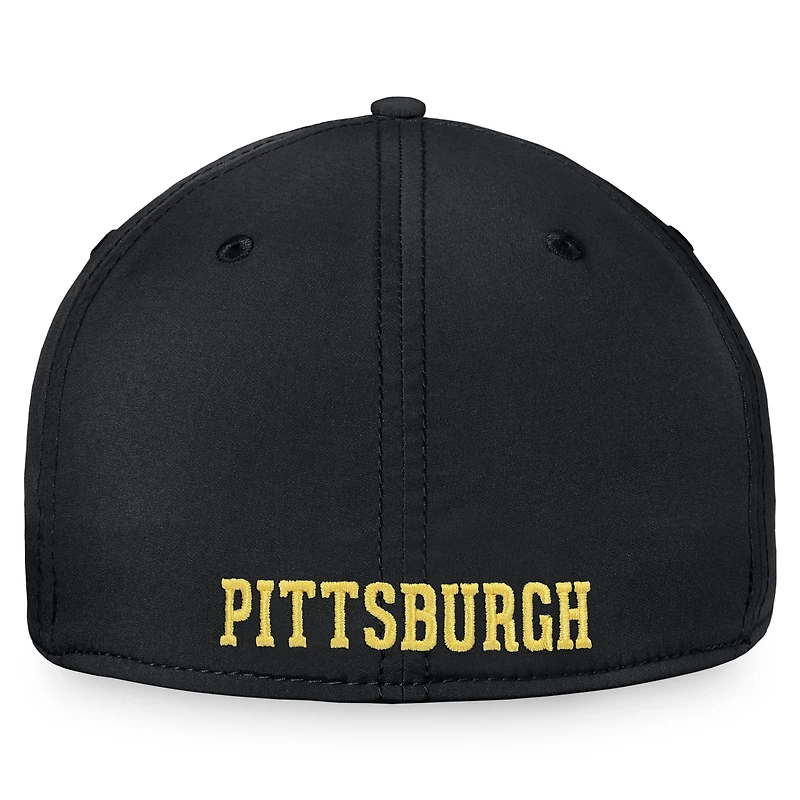 Casquette Fanatics noire Pittsburgh Pirates Core Flex pour hommes