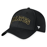 Casquette Fanatics noire Pittsburgh Pirates Core Flex pour hommes