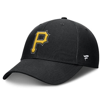 Men's Fanatics Black Pittsburgh Pirates Core Structured Adjustable Hat