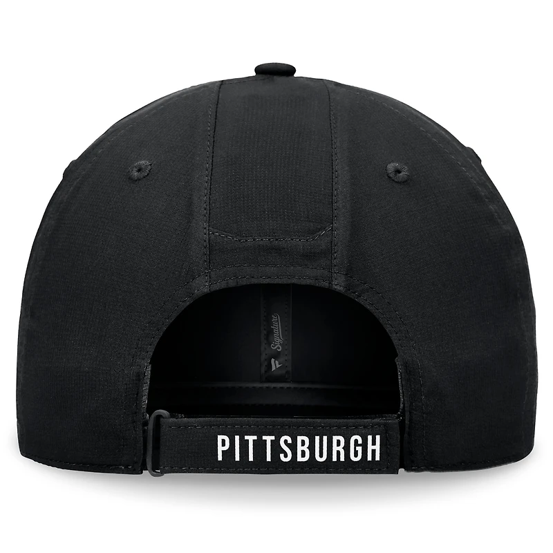 Men's Fanatics Black Pittsburgh Pirates Front Office Ripstop Unstructured Adjustable Hat