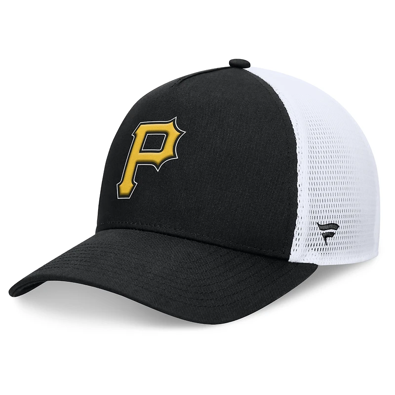 Casquette ajustable à cadre en A fondamental des Pirates de Pittsburgh Fanatics pour hommes, noire