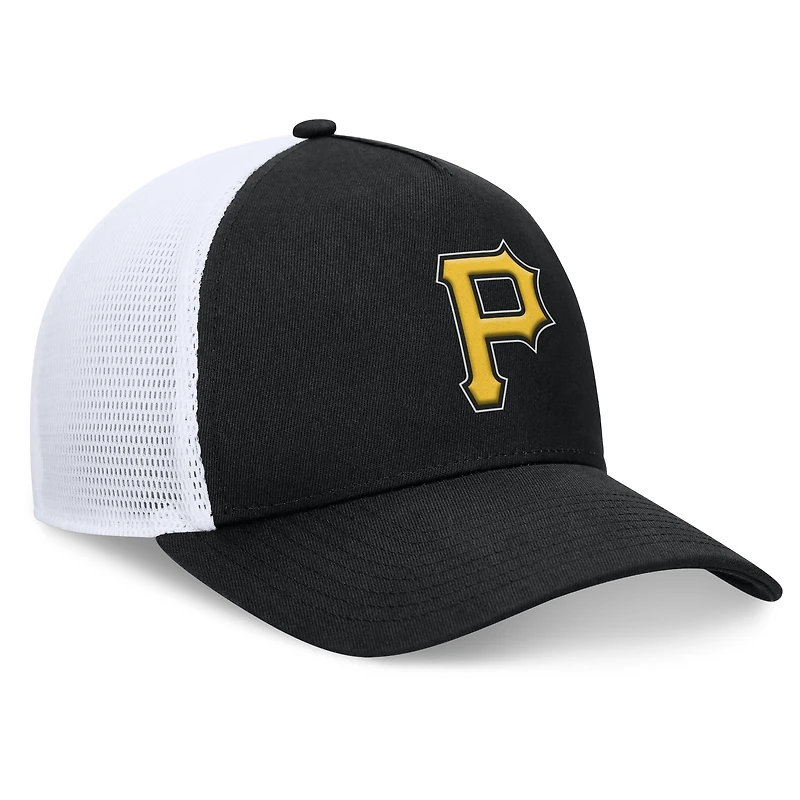 Casquette ajustable à cadre en A fondamental des Pirates de Pittsburgh Fanatics pour hommes, noire