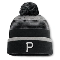 Bonnet en tricot à revers avec pompon et dégradé fondamental des Pirates de Pittsburgh Fanatics pour hommes