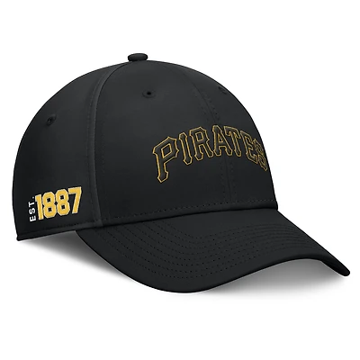 Casquette Flex Fundamental Tag des Pirates de Pittsburgh pour hommes Fanatics noire