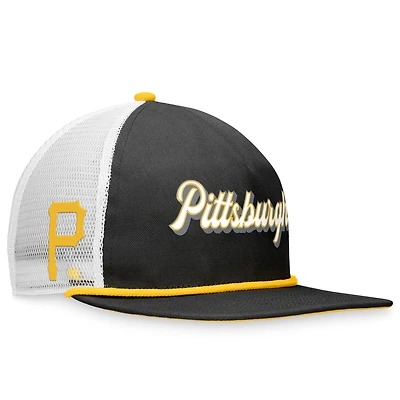 Casquette Snapback noire Pittsburgh Pirates Heritage Golfer Fanatics pour hommes