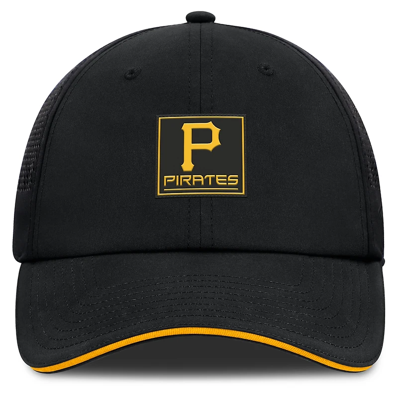 Casquette ajustable Fanatics pour homme, noire, Pittsburgh Pirates Level Up Driver