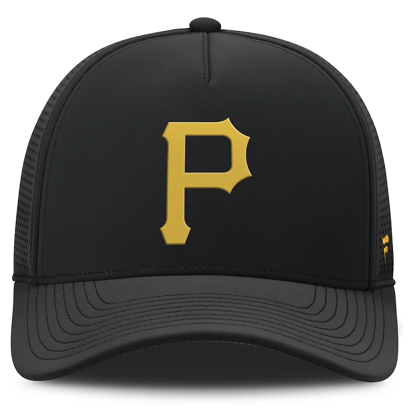 Casquette ajustable perforée noire Fanatics Pittsburgh Pirates pour homme