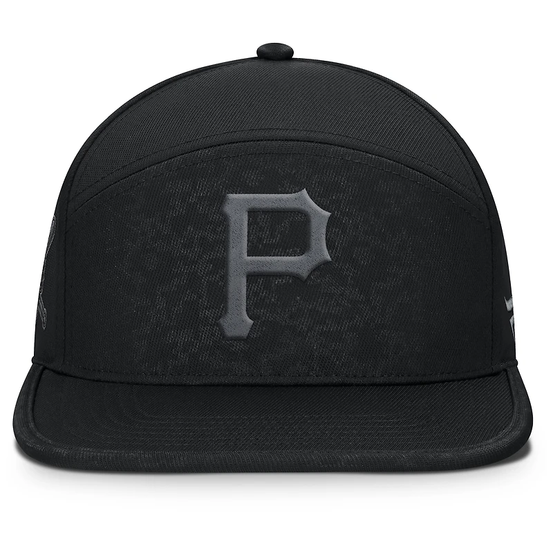 Casquette Snapback Platoon Fanatics noire pour homme des Pirates de Pittsburgh
