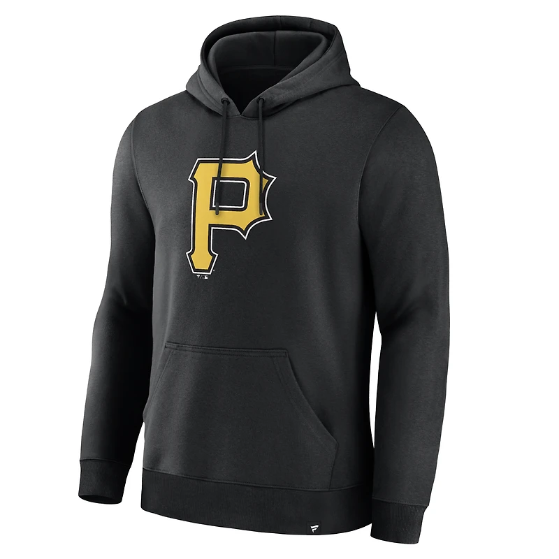 Sweat à capuche Fanatics noir pour homme, logo principal des Pirates de Pittsburgh, collection Legacy