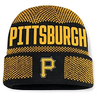 Bonnet en tricot à revers Fanatics noir des Pirates de Pittsburgh pour homme