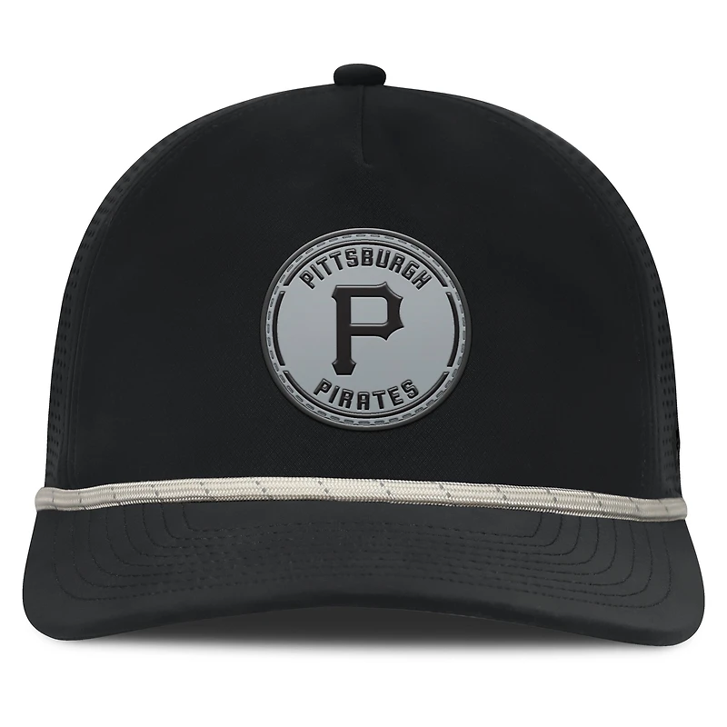 Casquette ajustable Fanatics pour hommes, noire, avec logo des Pirates de Pittsburgh