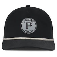 Casquette ajustable Fanatics pour hommes, noire, avec logo des Pirates de Pittsburgh