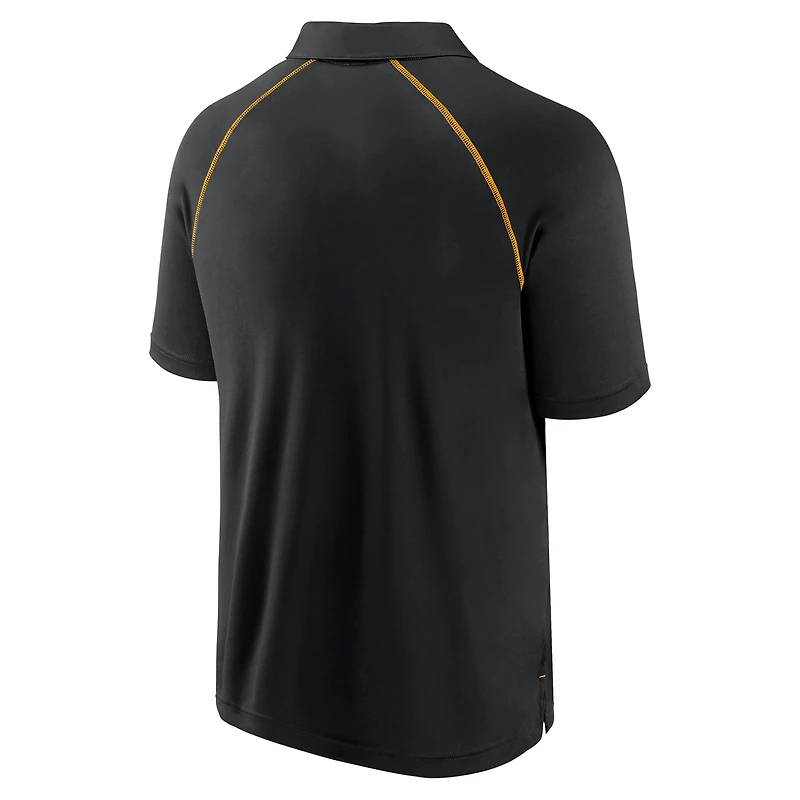 Polo noir à raglan Strong Alone des Pirates de Pittsburgh Fanatics pour hommes