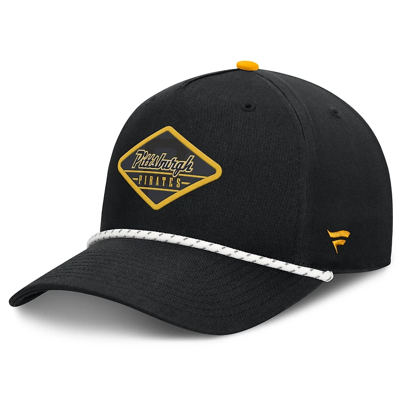 Men's Fanatics  Black Pittsburgh Pirates Two-Seam Adjustable Hat