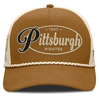 Men's Fanatics Brown Pittsburgh Pirates A-Frame Trucker Adjustable Hat