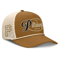 Men's Fanatics Brown Pittsburgh Pirates A-Frame Trucker Adjustable Hat