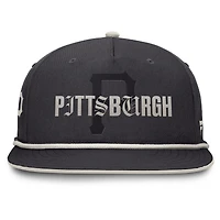 Casquette Gapper Snapback Fanatics Graphite Pittsburgh Pirates pour homme