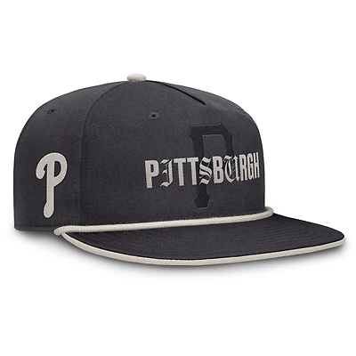 Men's Fanatics Graphite Pittsburgh Pirates Gapper Snapback Hat