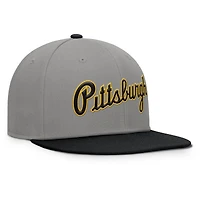 Men's Fanatics Gray/Black Pittsburgh Pirates Clubhouse Dugout Fitted Hat