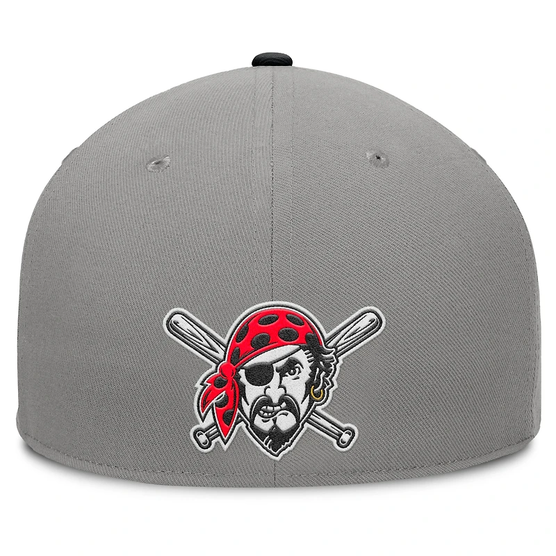 Casquette ajustée Fanatics pour homme gris/noir Pittsburgh Pirates Clubhouse Dugout