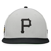 Men's Fanatics Gray/Black Pittsburgh Pirates Glory Days Two-Tone Snapback Hat