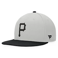 Men's Fanatics Gray/Black Pittsburgh Pirates Glory Days Two-Tone Snapback Hat