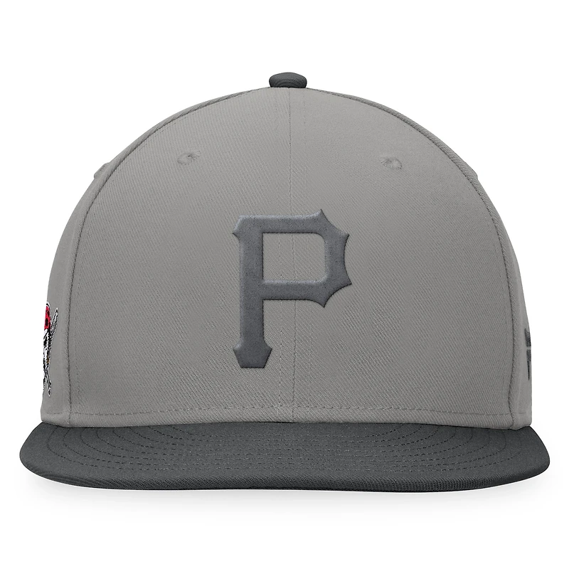 Men's Fanatics Gray/Charcoal Pittsburgh Pirates Ace Snapback Hat