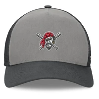 Casquette réglable de camionneur A-Frame Pittsburgh Pirates Fanatics gris/graphite pour hommes