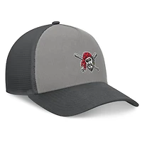Casquette réglable de camionneur A-Frame Pittsburgh Pirates Fanatics gris/graphite pour hommes