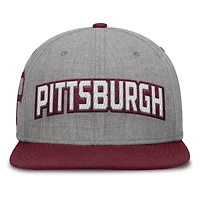 Men's Fanatics Gray/Maroon Pittsburgh Pirates Elements Felt Chainstitch Snapback Hat