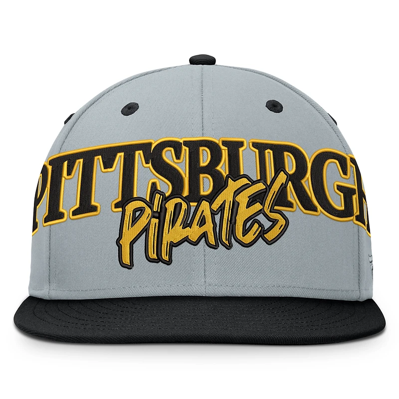 Men's Fanatics Gray Pittsburgh Pirates Jersey Twill Fitted Hat