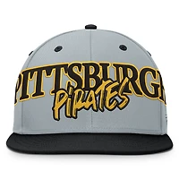 Men's Fanatics Gray Pittsburgh Pirates Jersey Twill Fitted Hat
