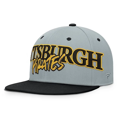 Men's Fanatics Gray Pittsburgh Pirates Jersey Twill Fitted Hat