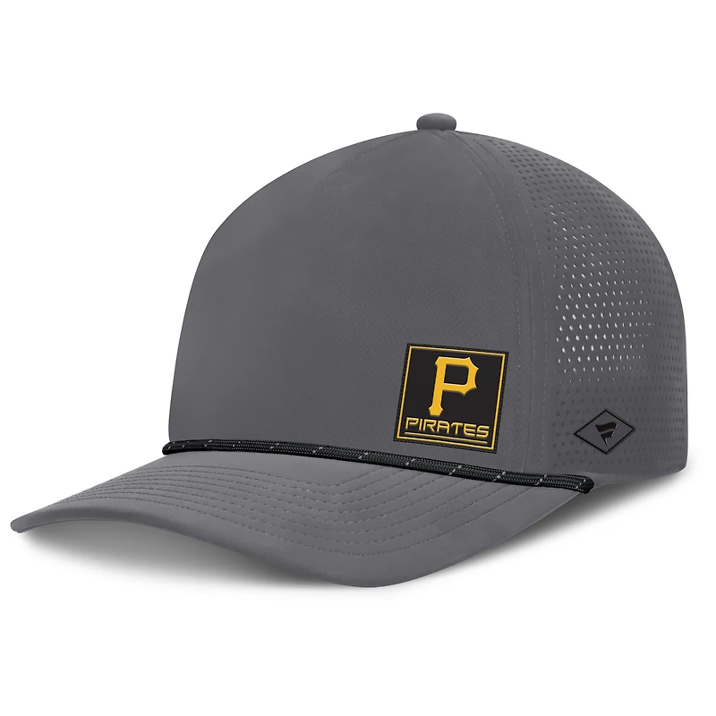 Men's Fanatics Gray Pittsburgh Pirates Level Up Captain Adjustable Hat