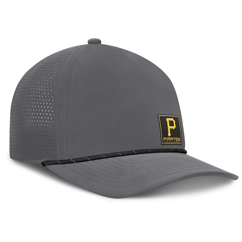 Men's Fanatics Gray Pittsburgh Pirates Level Up Captain Adjustable Hat