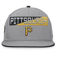 Casquette Snapback Punchout grise pour homme des Pirates de Pittsburgh Fanatics