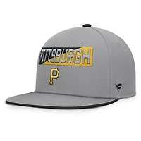 Casquette Snapback Punchout grise pour homme des Pirates de Pittsburgh Fanatics
