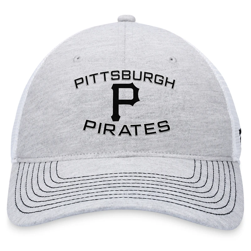 Casquette réglable gris Pittsburgh Pirates Trucker Fanatics pour hommes